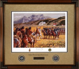 Showing The Flag,” by Don Stivers - Custom Framed Military Print
