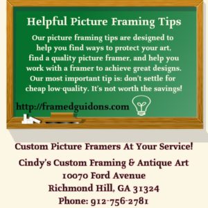 Picture Framing Tips by Framed Guidons